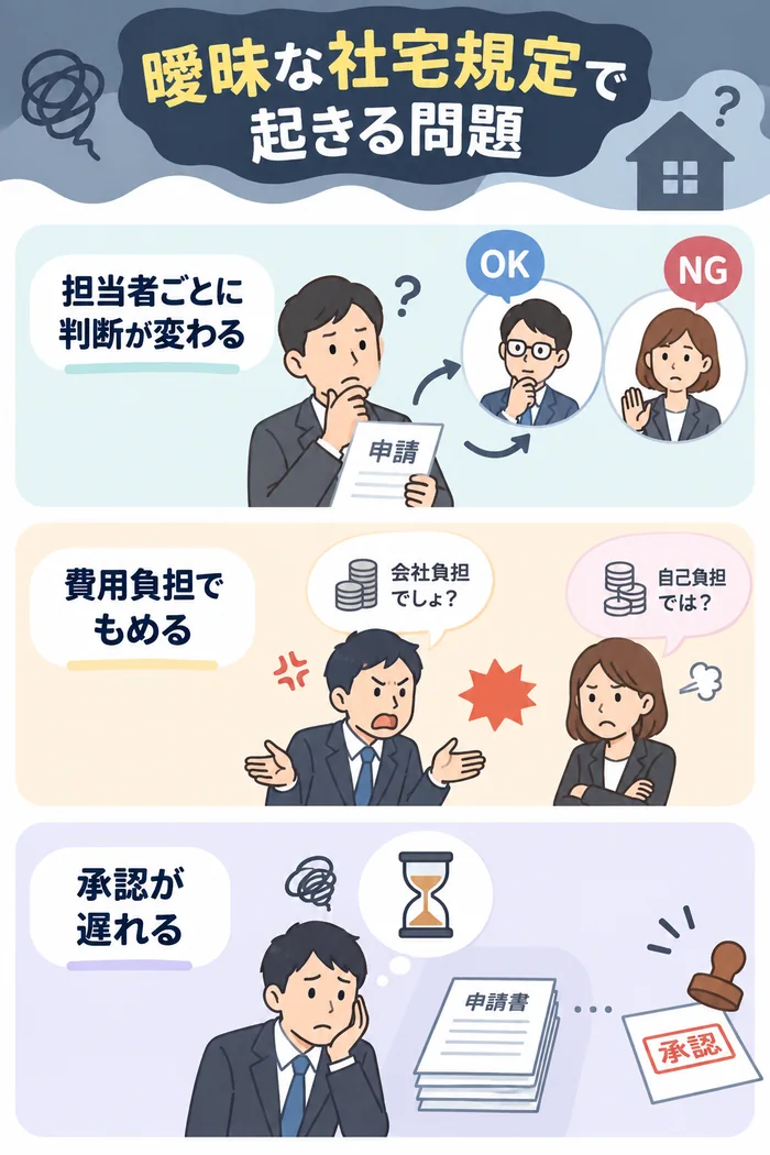 曖昧な社宅規定で起きる問題