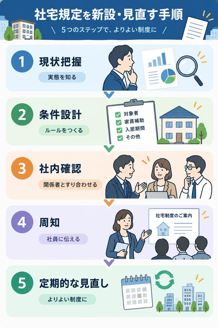 社宅規定を新設・見直す手順