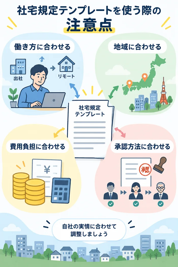 社宅規定テンプレートを使う際の注意点