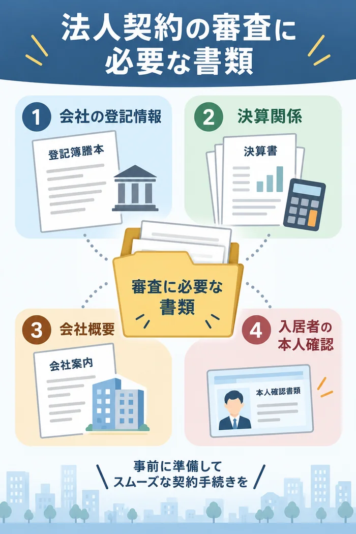 法人契約の審査に必要な書類