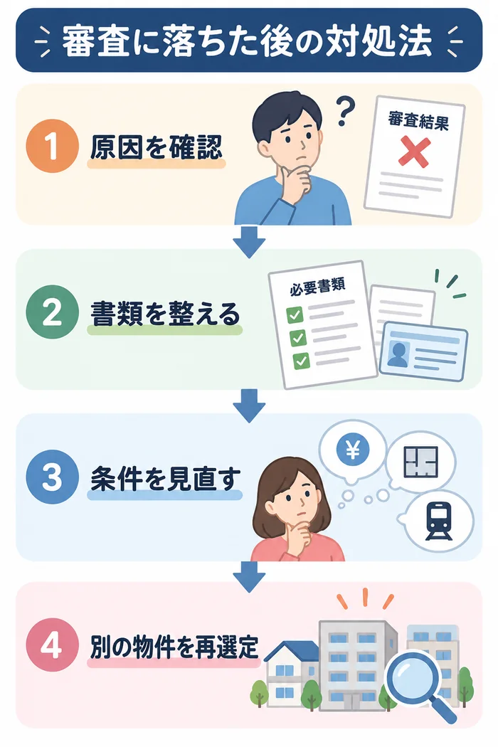 審査に落ちた後の対処法