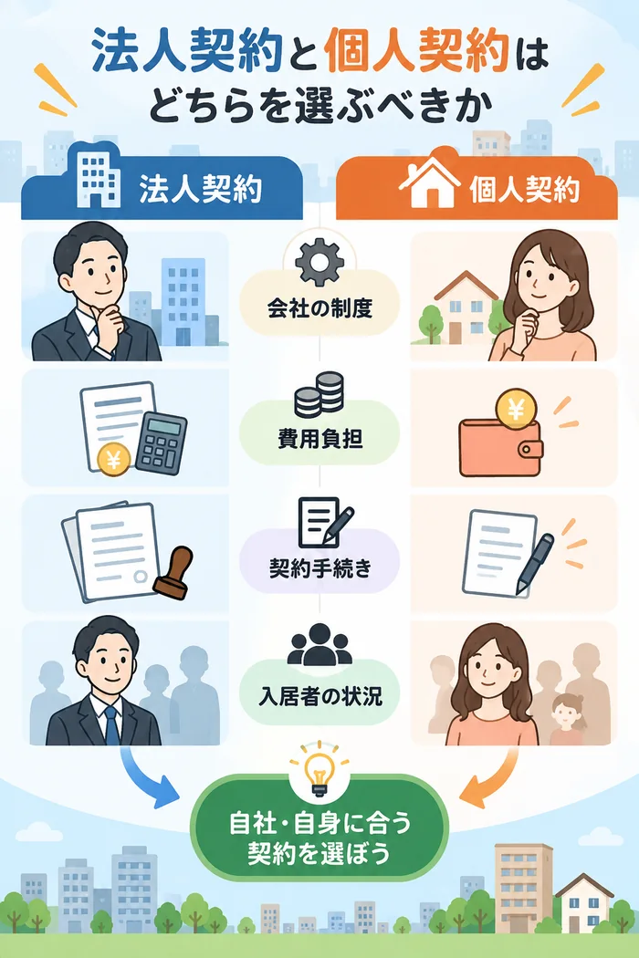 法人契約と個人契約はどちらを選ぶべきか